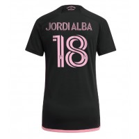 Camiseta Inter Miami Jordi Alba #18 Segunda Equipación Replica 2023-24 para mujer mangas cortas